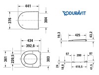 MEDIDAS ASIENTO y TAPA INODORO D-NEO DURAVIT